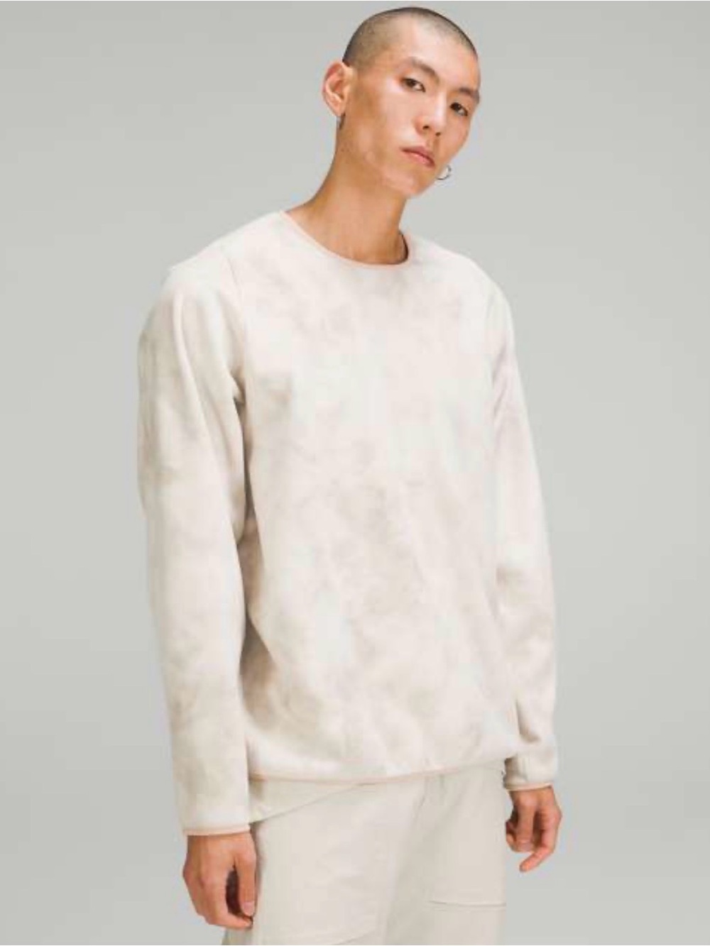 lululemon Lab Crewneck Fleece Sweater in Light Beige/cream
